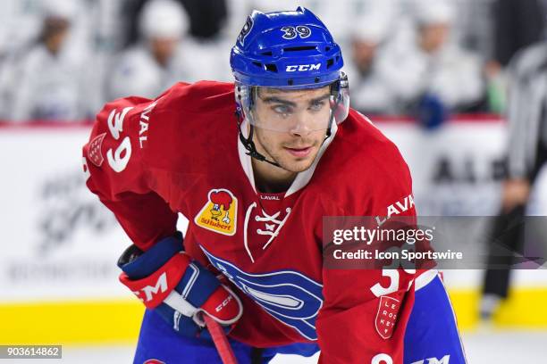 Look on Laval Rocket left wing Jordan Boucher during the Utica Comets versus the Laval Rocket game on January 10 at Place Bell in Laval, QC