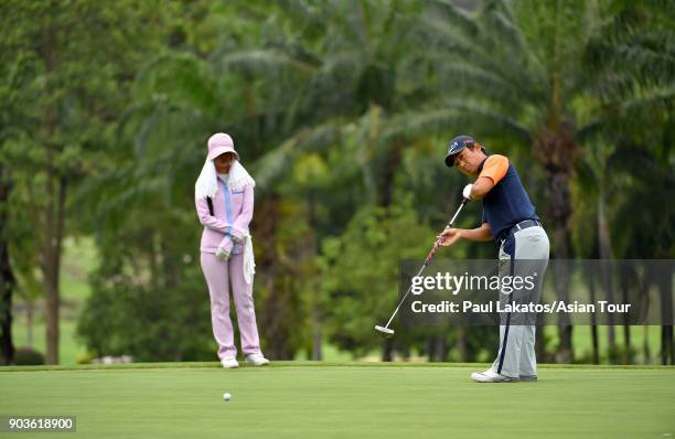 Kodai Ichihara of Japan pictured during round two of the 2018 Asian Tour Qualifying School Final Stage at Rayong Green Valley Country Club on January...