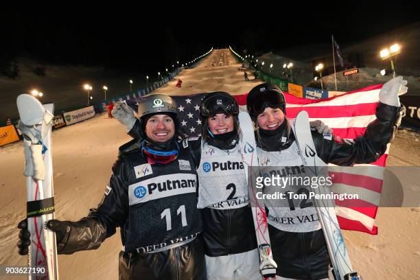 Bradley Wilson of the United States in third place, Jalen Kauf of the United States in second place and Morgan Schild of the United States in third...
