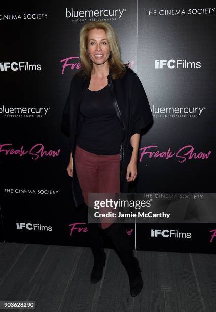 Frederique Van Der Wal attends The Cinema Society & Bluemercury Host The Premiere Of IFC Films' "Freak Show" at Landmark Sunshine Cinema on January...