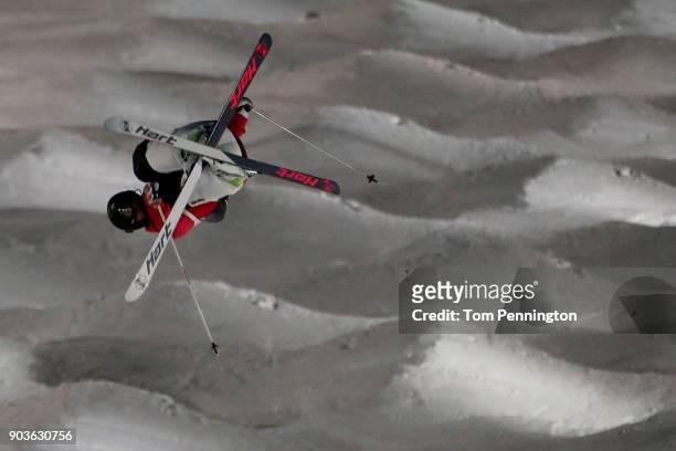 Sho Endo of Japan competes in the Men's Moguls Finals during the 2018 FIS Freestyle Ski World Cup at Deer Valley Resort on January 10, 2018 in Park...