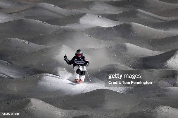 Bradley Wilson of the United States competes in the Men's Moguls Finals during the 2018 FIS Freestyle Ski World Cup at Deer Valley Resort on January...
