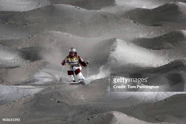 Mikael Kingsbury of Canada competes in the Men's Moguls Finals during the 2018 FIS Freestyle Ski World Cup at Deer Valley Resort on January 10, 2018...
