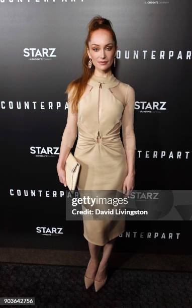 Actress Lotte Verbeek attends the premiere of Starz's "Counterpart" at the Directors Guild of America on January 10, 2018 in Los Angeles, California.