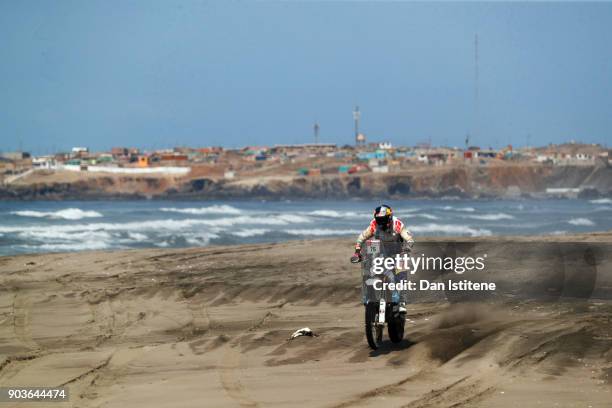 Mohammed Balooshi of United Arab Emirates and Ride to Abu Dhabi rides a KTM 450 Rally Replica in the Classe 2.1 : Super Production during stage five...