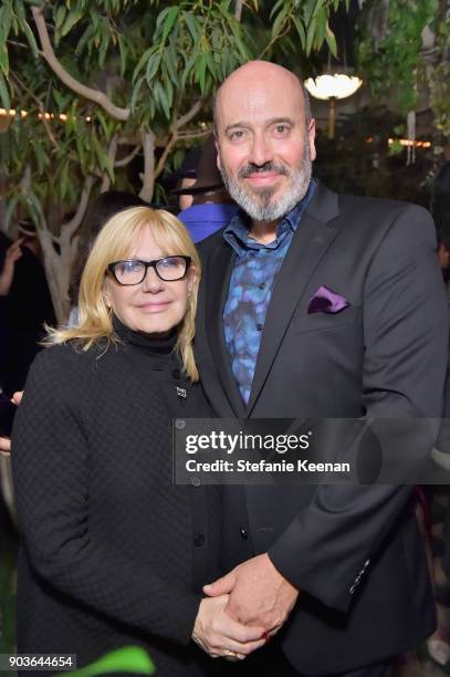 Ellen Mirojnick and Mark Bridges attend Vanity Fair And Focus Features Celebrate The Film "Phantom Thread" with Paul Thomas Anderson at the Chateau...