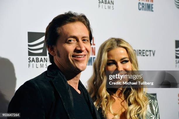 Actors Clifton Collins Jr. And Carmen Electra attend a special screening of "Small Town Crime" at the Vista Theatre on January 10, 2018 in Los...