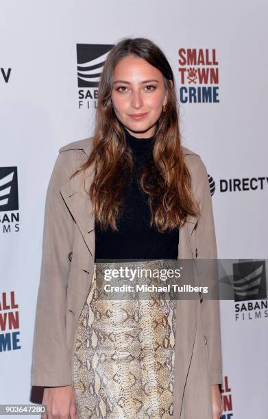 Actress Fabianne Therese attends a special screening of "Small Town Crime" at the Vista Theatre on January 10, 2018 in Los Angeles, California.