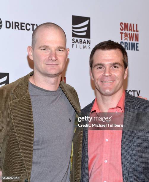 Writer/directors Eshom Nelms and Ian Nelms attend a special screening of "Small Town Crime" at the Vista Theatre on January 10, 2018 in Los Angeles,...