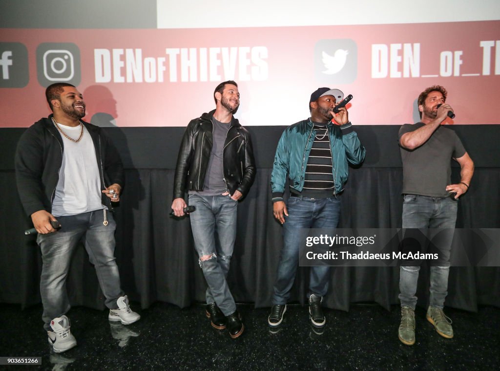 "DEN OF Thieves" SPECIAL SCREENING with Gerard Butler, Curtis "50 Cent" Jackson, O'Shea Jackson Jr., Pablo Schreiber