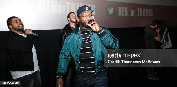 Curtis "50 Cent" Jackson at The Den of Thieves special screening at Regal South Beach on January 10, 2018 in Miami, Florida.