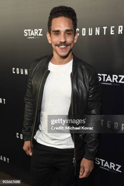 Actor Ray Santiago attends the premiere of STARZ's "Counterpart" at Director's Guild of America on January 10, 2018 in Los Angeles, California.