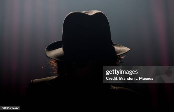 Recording artist Joe Perry performs during a Monster Inc. CES party at Brooklyn Bowl Las Vegas at The Linq Promenade on January 10, 2018 in Las...