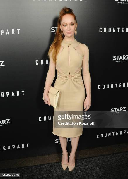 Lotte Verbeek attends the Los Angeles Premiere of Starz's "Counterpart" at Directors Guild Of America on January 10, 2018 in Los Angeles, California.