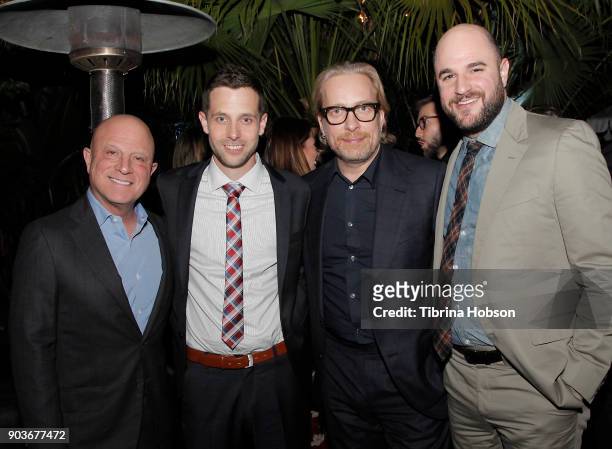Chris Albrecht, showrunner Justin Marks, executive producers Morten Tyldum and Jordan Horowitz attend the premiere of Starz's 'Counterpart' after...