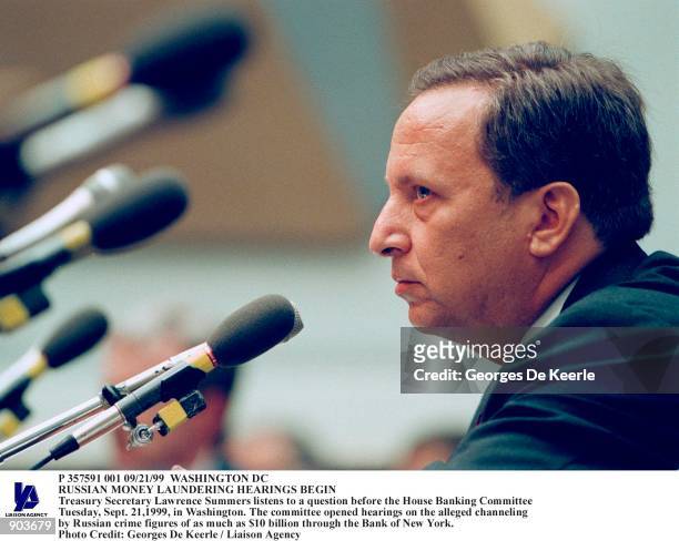Treasury Secretary Lawrence Summers listens to a question before the House Banking Committee Tuesday, Sept. 21 in Washington. The committee opened...