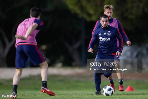 Trainingskamp Ajax Lagos Amin Younes of Ajax during the match between Training Camp Ajax in Portugal on January 10, 2018 in Lagos Portugal