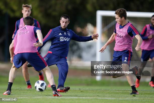 Trainingskamp Ajax Lagos Amin Younes of Ajax, Carel Eiting of Ajax during the match between Training Camp Ajax in Portugal on January 10, 2018 in...