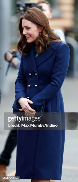 Catherine, Duchess of Cambridge visits the Reach Academy with Place2Be on January 10, 2018 in London, England. The Duchess of Cambridge has been...