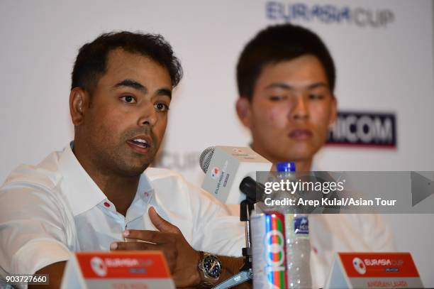 Anirban Lahiri of Team Asia pictured during the press conference ahead of Eurasia Cup 2018 presented by DRB HICOM at Glenmarie G&CC on January 11,...