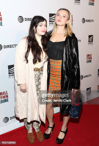 Arinaa Papademetropolous and Paige Elkington attends Special Screening Of "Small Town Crime" at the Vista Theatre on January 10, 2018 in Los Angeles,...