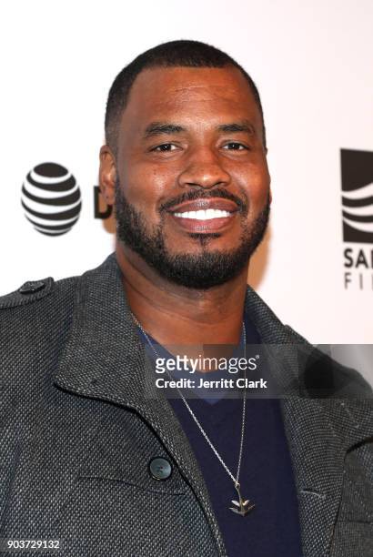 Former NBA player Jason Collins attends a Special Screening Of "Small Town Crime" at the Vista Theatre on January 10, 2018 in Los Angeles, California.