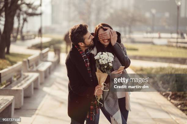 couple dating on valentine's day - anniversary stock pictures, royalty-free photos & images