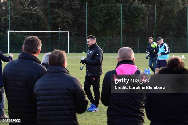 Jocelyn Gourvennec headcoach during the training session of Girondins de Bordeaux on January 11, 2018 in Bordeaux, France.