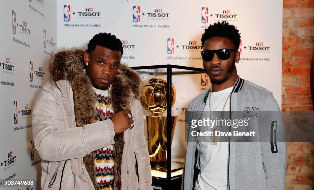 Ash Kirnon and Lucas Henry attend The Tissot x NBA Launch Party at BEAT on January 10, 2018 in London, England.