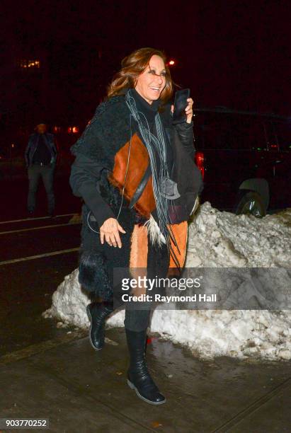 Donna Karan is seen in Soho on January 10, 2018 in New York City.