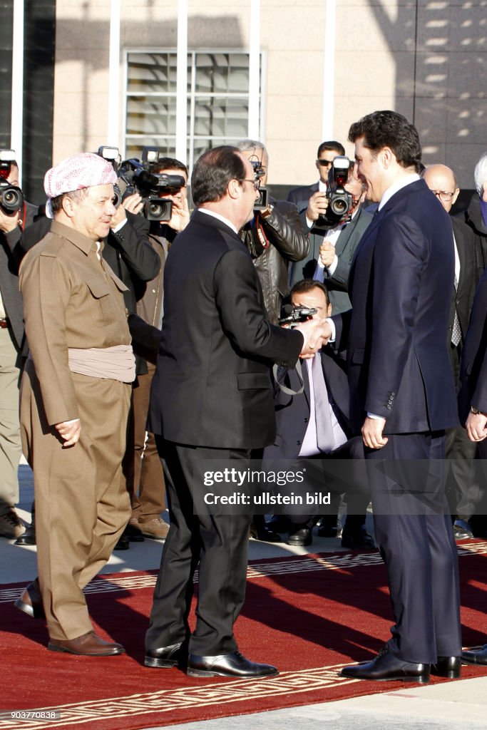 Präsident Francois Hollande trifft Masoud Barzani in Erbil