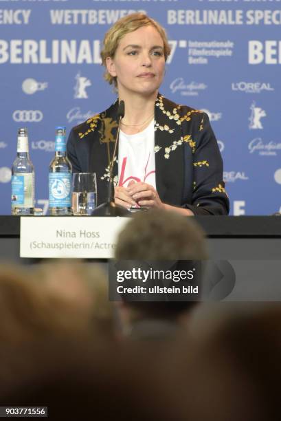 Schauspielerin Nina Hoss während der Pressekonferenz zum Film RETURN TO MONTAUK anlässlich der 67. Berlinale