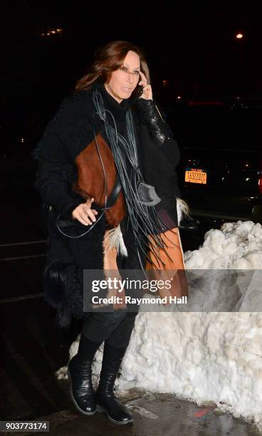 Donna Karan is seen in Soho on January 10, 2018 in New York City.