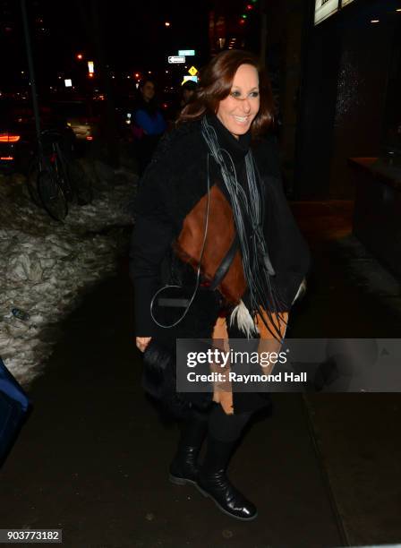 Donna Karan is seen in Soho on January 10, 2018 in New York City.