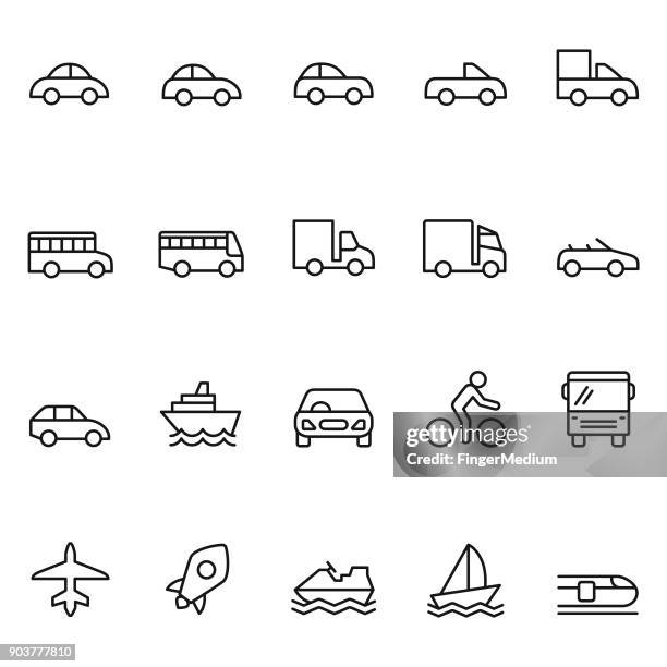 transport icons - hochgeschwindigkeitszug stock-grafiken, -clipart, -cartoons und -symbole