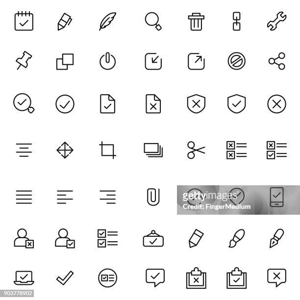 edit icon set - select icon stock illustrations