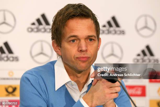 Jochen Drees during the DFB Referee Press Conference at Lindner-Hotel on January 11, 2018 in Frankfurt am Main, Germany.
