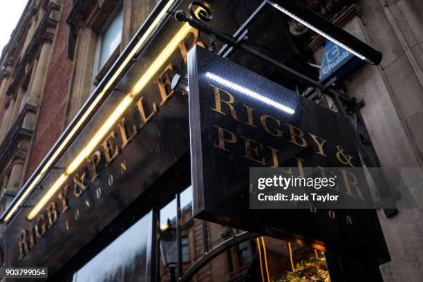 British lingerie retailer Rigby & Peller stands on Hans Road in Knightsbridge on January 11, 2018 in London, England. The company which has supplied...