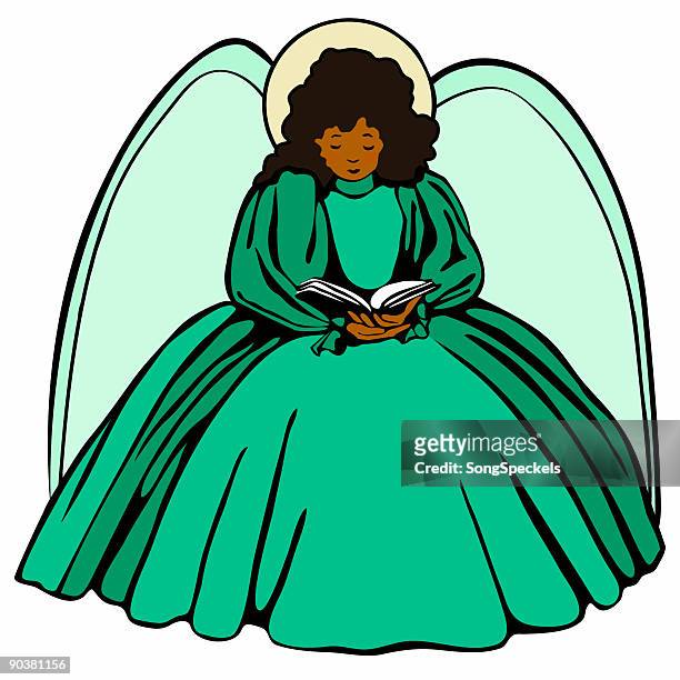 angel with brown skin - light at the end of the tunnel stock illustrations stock illustrations