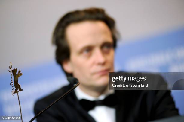 Schauspieler August Diehl während der Pressekonferenz zum Film LE JEUN KARL MARX - THE YOUNG KARL MARX anlässlich der 67. Berlinale