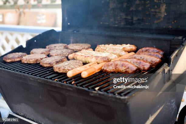 bbq goodness in the summer! - summer sausage stock pictures, royalty-free photos & images