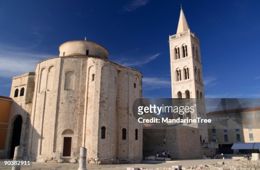 View from square, of St Donat church, Zadar, Croatia