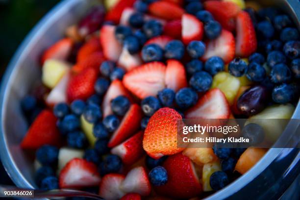 assorted fruit in bowl - fruit bowl stock pictures, royalty-free photos & images