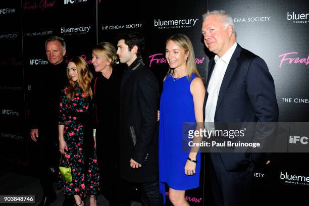 Sting, AnnaSophia Robb, Trudie Styler, Ian Nelson, Celine Rattray and Jonathan Sehring attend The Cinema Society & Bluemercury host the premiere of...