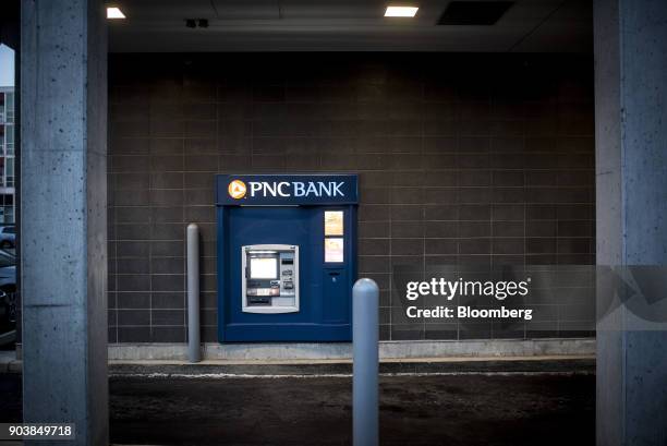 Financial Services Group Inc. Automatic teller machine stands in downtown Chicago, Illinois, U.S., on Tuesday, Jan. 9, 2018. PNC Financial Services...