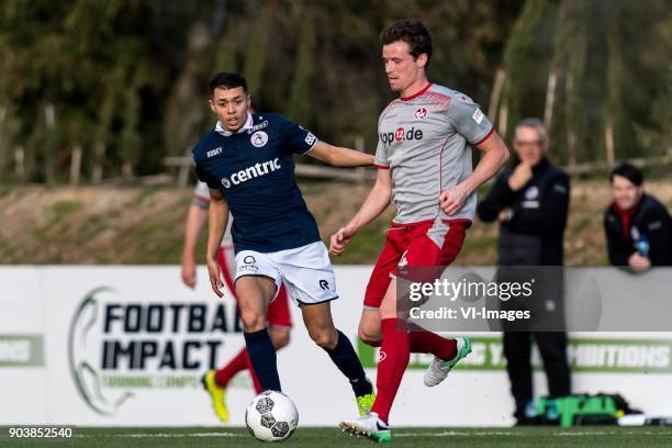 Ilias Alhaft of Sparta Rotterdam, Patrick Ziegler of 1 FC Kaiserslautern during the friendly match between Sparta Rotterdam and 1 FC Kaiserslautern...