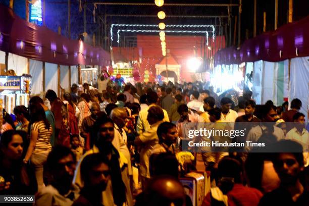 People visit during a Agri-Koli festival celebrated by the Akhil Agri-Koli Samaj Prabhodhan Trust, an annual fest organised with the aim to preserve...