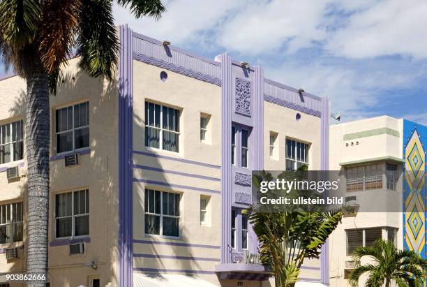 Ueberschrift: AMERIKA, USA, FLORIDA, MIAMI BEACH, 10.2010: Art Decon District rund um den Ocean Drive. In dem Art Deco District rund um den Ocean...