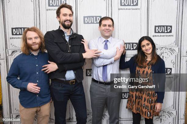 Show co-creator and director Pat Bishop, co-creators and actors Matt Ingebretson, Jake Weisman and actress Aparna Nancherla visit Build Series to...