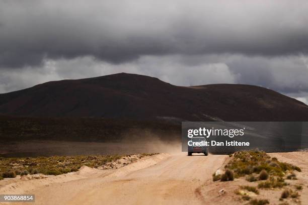 Juan Carlos Vallejo of Chile and Pro Raid Peru drives with co-driver Leonardo Baronio of Peru in the Hilux Toyota car in the Classe : T1.2 : 4x4...